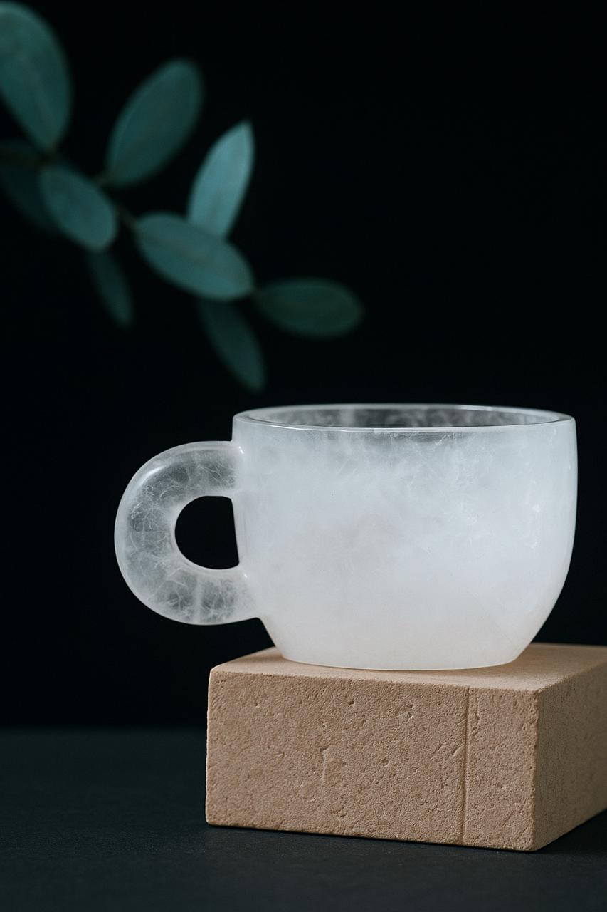 Natural Crystal Handled Teacup Collection