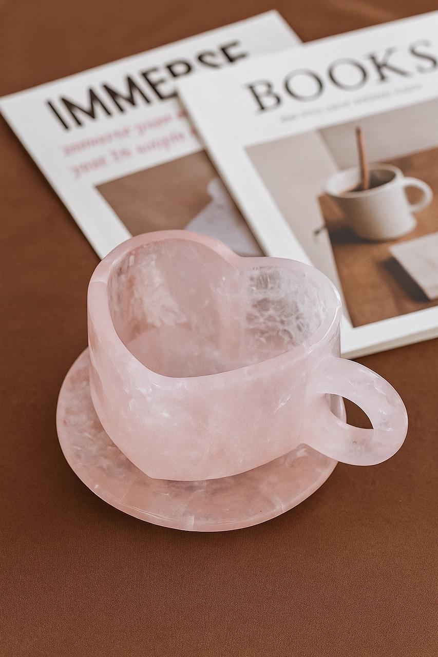 Natural Crystal Handled Teacup Collection